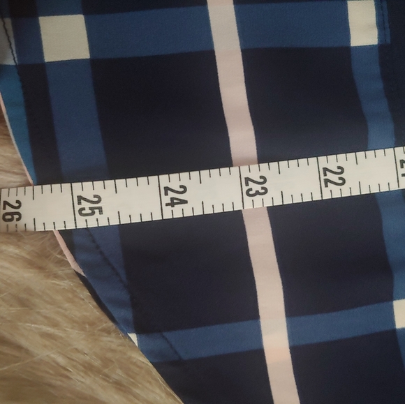 New maison Jules blue scoopneck t-shirt plaid